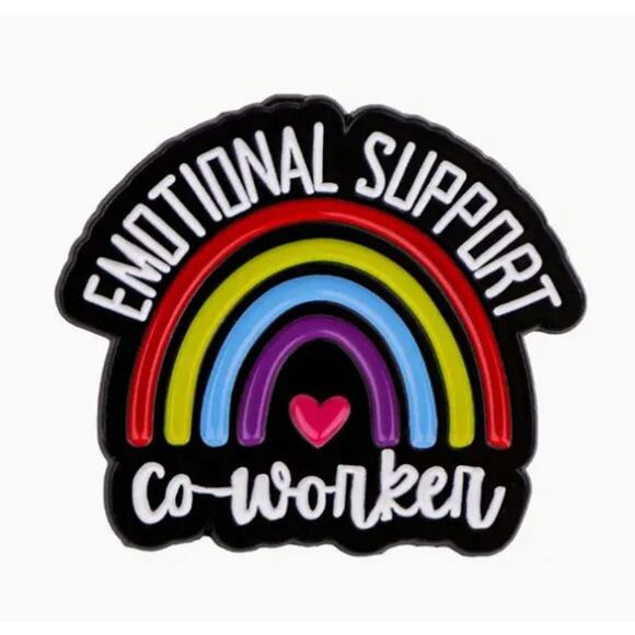 Emotional Support Coworker Enamel Pins 429-2 - Picture 1 of 1